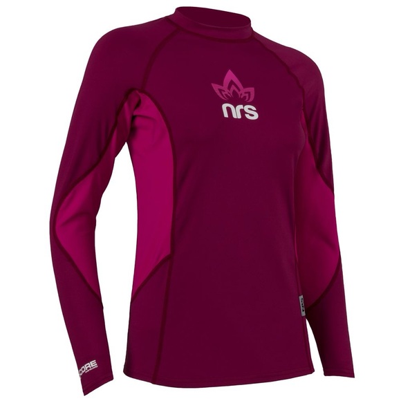 NRS Women’s Purple Haze (Maroon)‎ H2Core Rashguard Long-Sleeve Shirt Size S - Picture 1 of 12